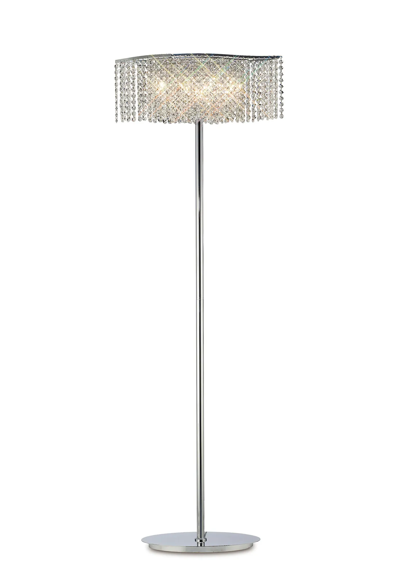 Fabio Crystal Floor Lamps Diyas Shaded Floor Lamps
